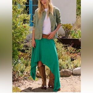 FREE PEOPLE FREE-EST INDIGO ASYMMETRICAL SWEATER SKIRT SIZE XS S MSRP $70.00 NWT